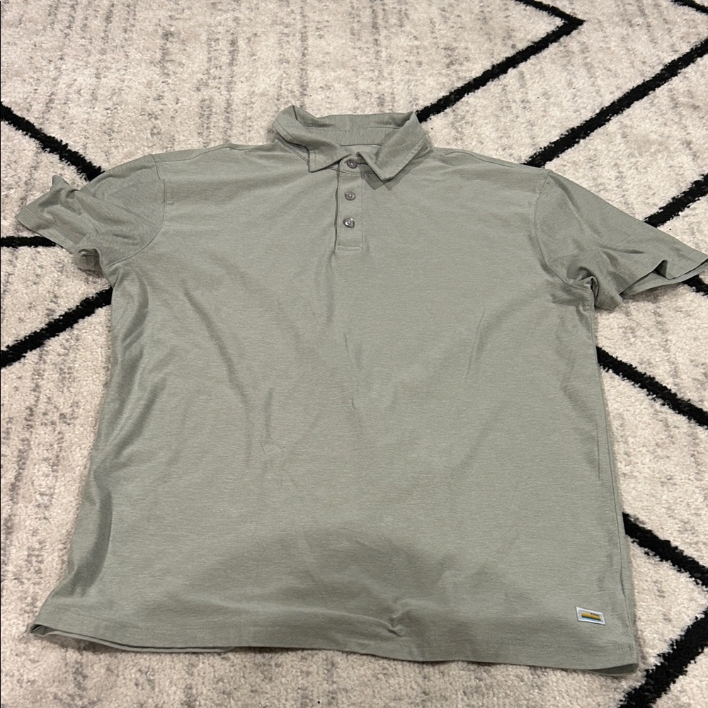 Vuori Men's Light Green/Gray Polo Shirt